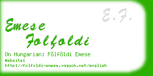 emese folfoldi business card
