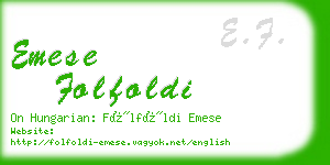 emese folfoldi business card